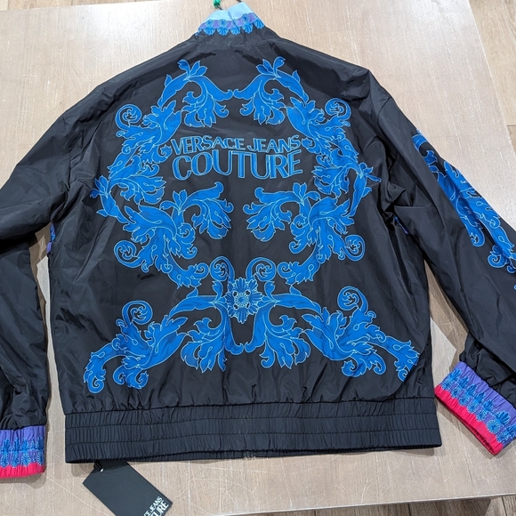 Mens Versace Jeans Couture 50D Placed Animalier Track Jacket Space 48 US M - Picture 5 of 7